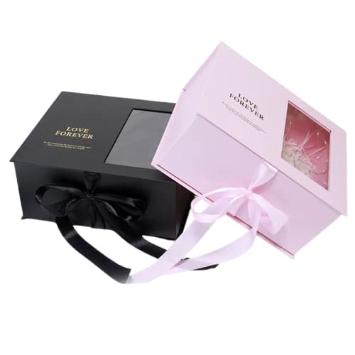 Magnetic Boxes 3 Gift Boxes with windows from APP custom magnetic boxes