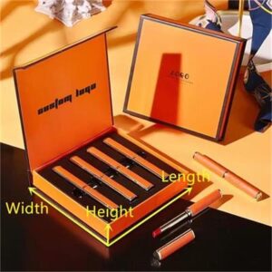 box with size logo and size of custom packaging