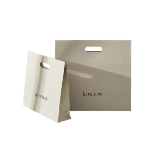 die cutting handle paper bag and APP customize paper packaging