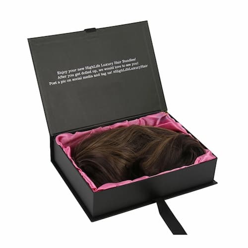 Wig Boxes 4 black custom wig boxes from APP custom wig boxes
