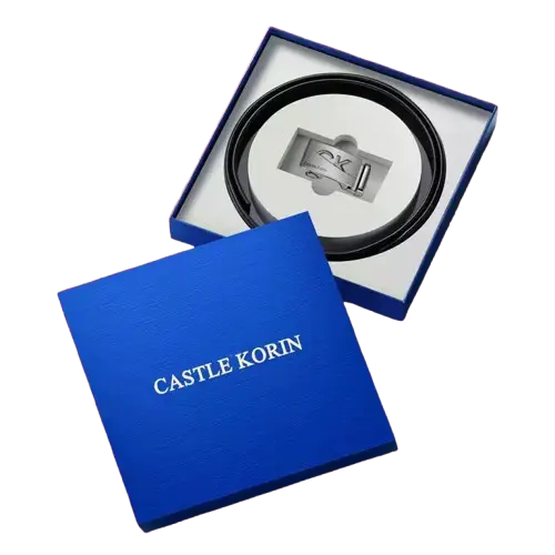 Lid and Base Box 3 belt packaging from APP custom rigid boxes